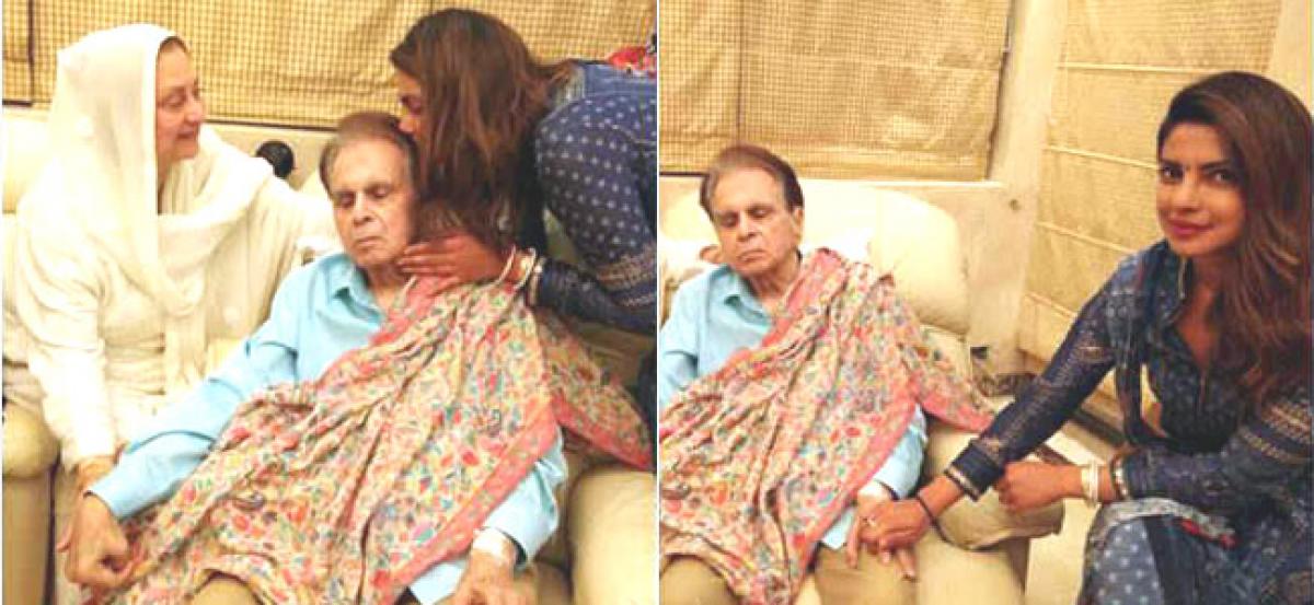 Priyanka Chopra visits Dilip Kumar, Saira Banu